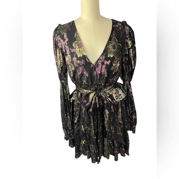 Ulla Johnson silk Ursa Fil Coupé Minidress size 4, NWT - Picture 2 of 9